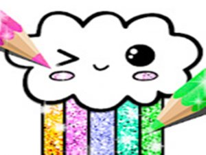 Kawaii Coloring Book Glitter - Drawing Book Online Game Coloring Game
