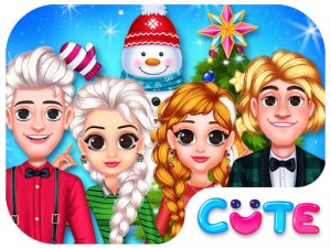 Frozen Princess Christmas Celebration Online Game Dress Up Game