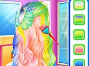 Princess Fashion Rainbow Hairstyle Design Online Game Dress Up Game