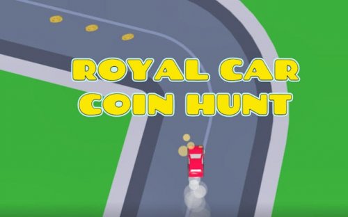 Royal Car Coin Hunt - 2D Driving & Coin Collector Game
