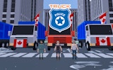 Truck and Police: Retro Arcade Racer
