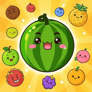 Watermelon Slide Puzzle Game - Fruit Merge Puzzle