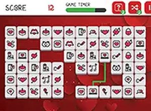 Love-Themed Mahjong Puzzle